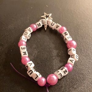 Nae’s handmade luv me bracelet.